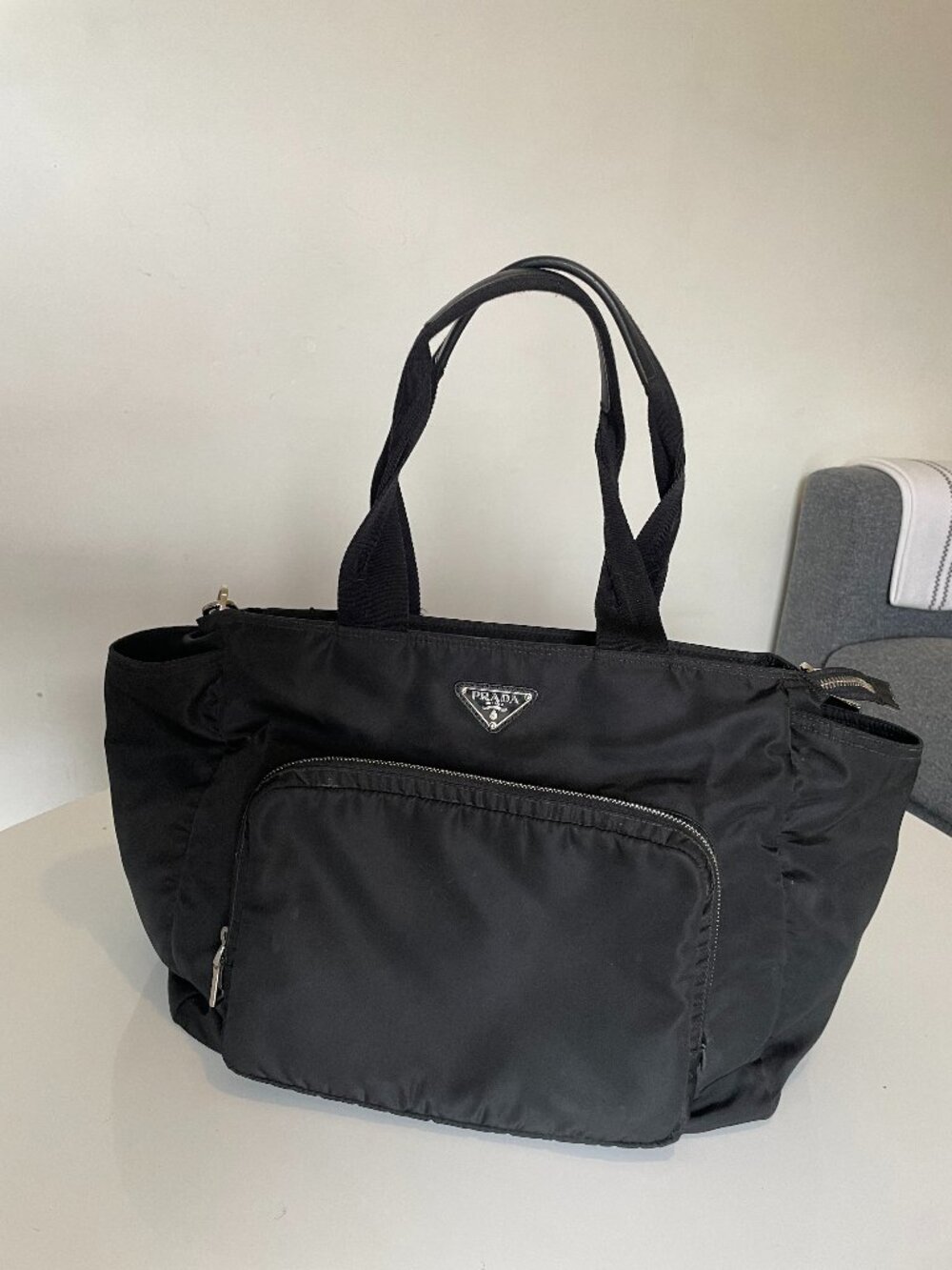 Prada Re-Nylon Baby Bag - Black Nylon Silver Hardware